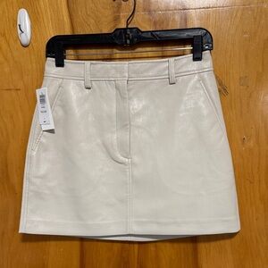 Babaton Cream Mini Skirt